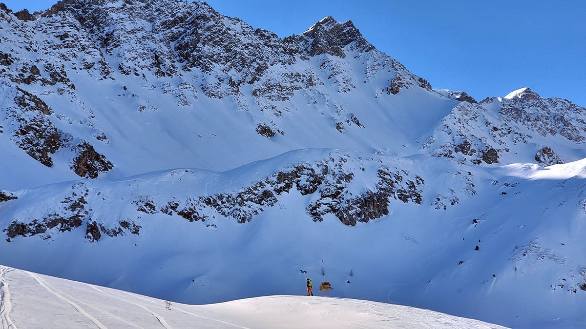 Lenzerheide-Arosa Rundtour, mit Abfahrt vom Parpaner Schwarzhorn zurück nach Lenzerheide.