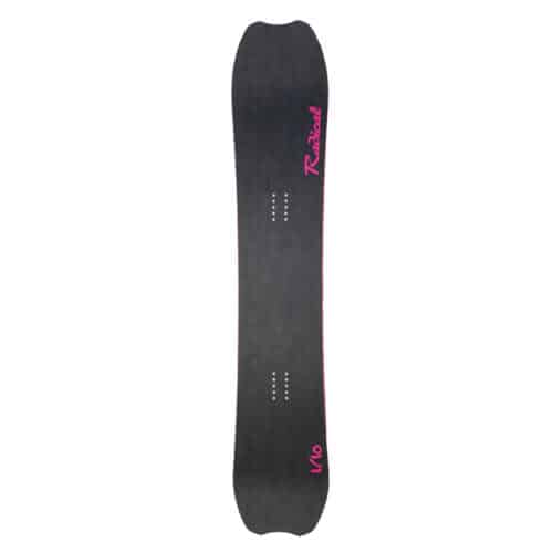 Das One of Ten Snowboard 2025 mit pinken Elementen auf Carbon. Ein limitiertes Meisterwerk.
