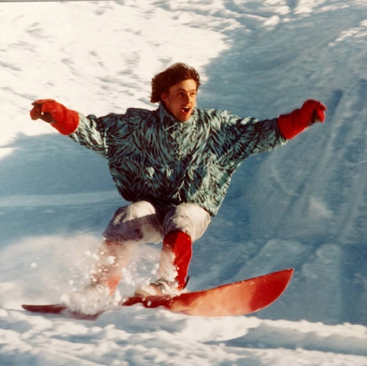 Andy Tanner - Erstes Board, Location Hoch Ybrig 1983