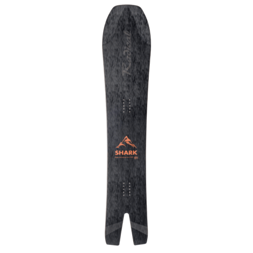 Das Radical Shark Snowboard mit Swallow Tail und Spoon Nose.
